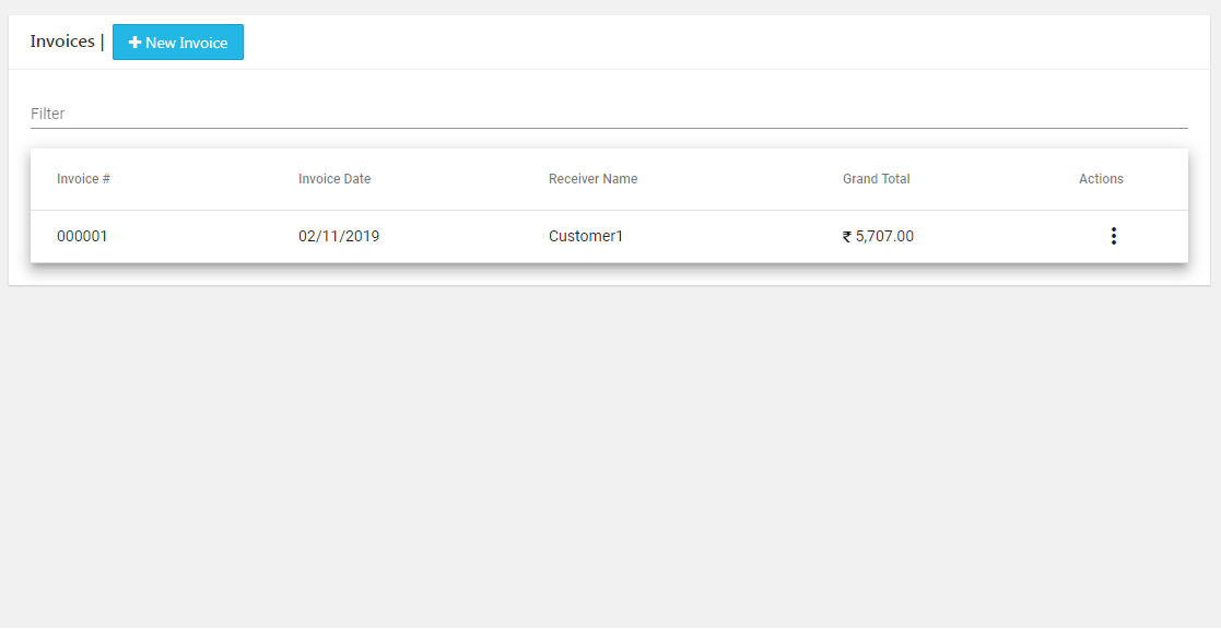 Accountancy App Invoices
